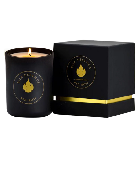 Red Rose: Seductive & Calming Soy Base, Hand Poured Luxury Candle - 9.0 oz