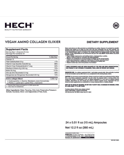 HECH Vegan Amino Elixier 24 ampoules